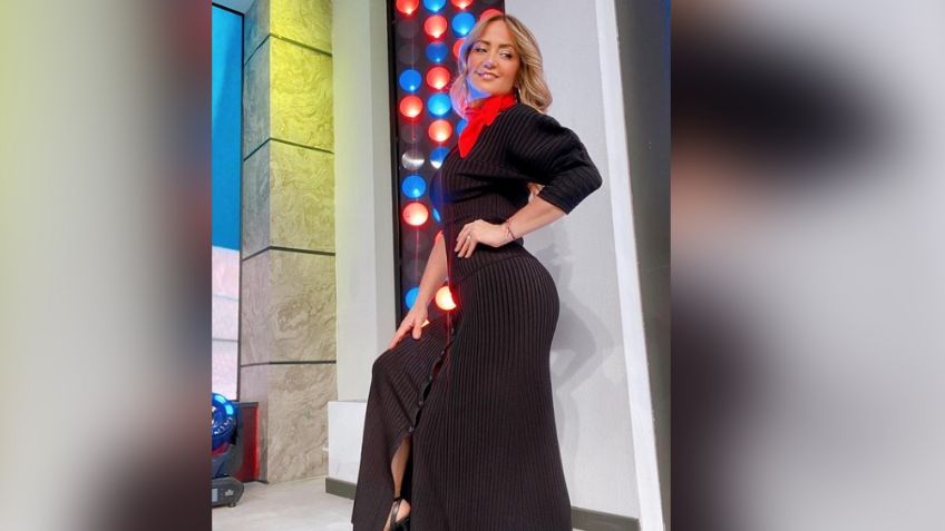 Andrea Legarreta enloquece Televisa al posar en sensual vestido negro desde 'Hoy'