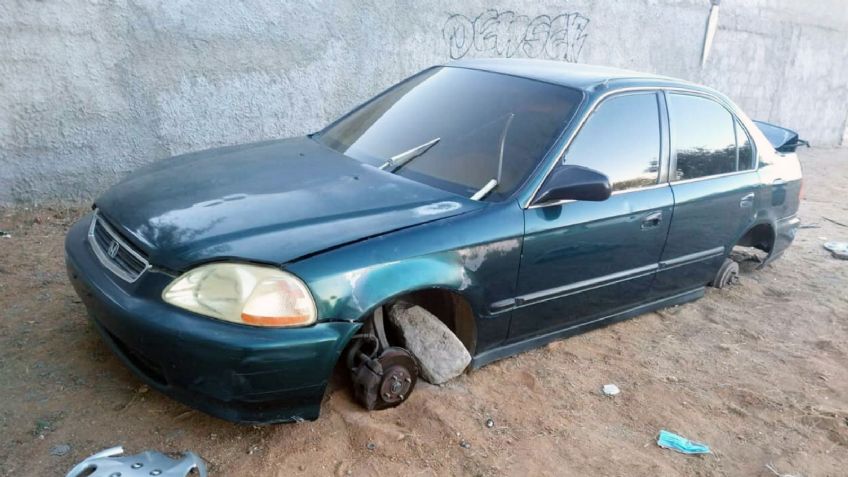 Le roban auto en su casa y 2 días después aparece sin llantas al sur de Hermosillo