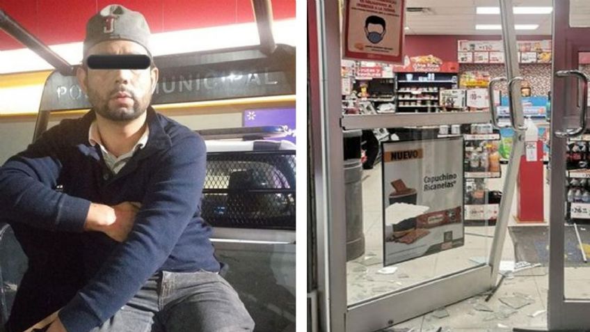 Se enojó porque no lo atendieron y rompió puerta de tienda de autoservicio en Hermosillo