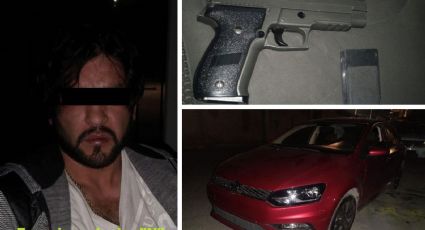 Hermosillo: Detienen a Francisco Javier circulando en auto robado y con pistola falsa