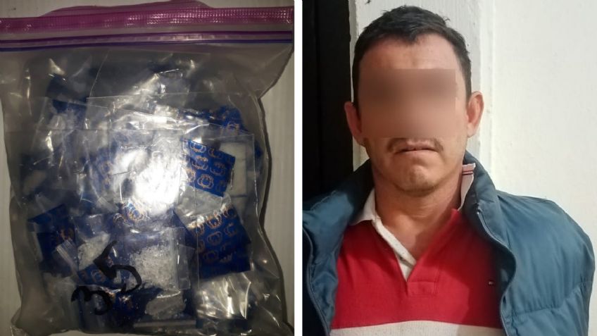 Atrapan a presunto narcomenudista en Sonora; llevaba casi 6 mil dosis de metanfetamina