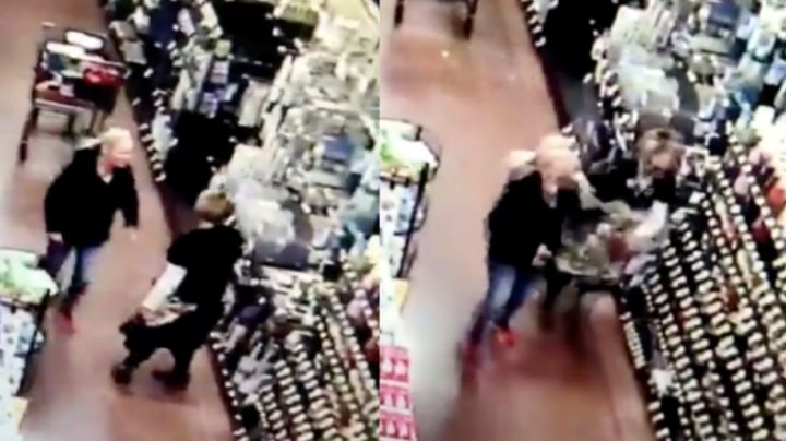 VIDEO: Mujer se rehúsa a usar cubrebocas y da brutal golpiza a empleada de supermercado