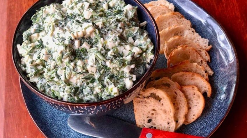 ¡Saludable y delicioso! Disfruta de una tarde de películas con este 'dip' de espinacas