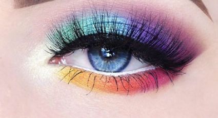 ¡Dile hola a la primavera! Aprende a hacer un hermoso maquillaje para ojos de arcoíris