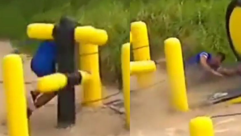 ¿Nueva lesión en 'Exatlón'? Atleta de 'Héroes' se da fuerte golpe al caer en circuito