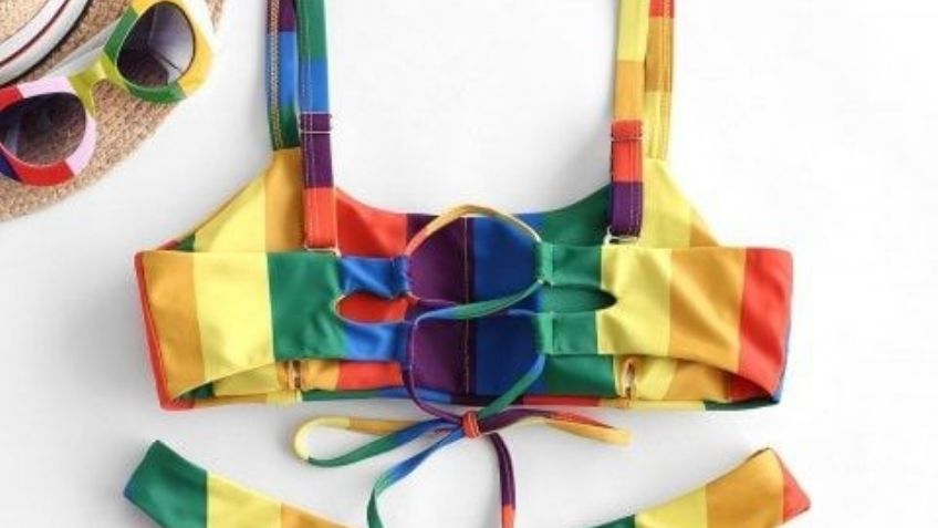 Dile hola al calor de la Semana Santa 2021 con estos trajes de baño de arcoíris