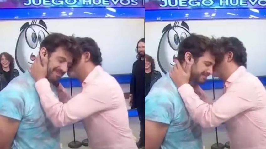 ¿Romance en Televisa? Conductor de 'Hoy' le roba beso a Lambda García en vivo