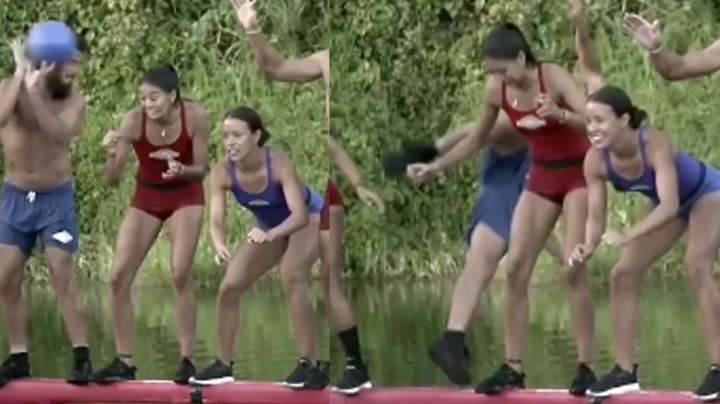 ¡Lo noqueó! Integrante de 'Exatlón' da pelotazo en la cabeza de compañero