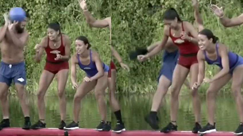 ¡Lo noqueó! Integrante de 'Exatlón' da pelotazo en la cabeza de compañero