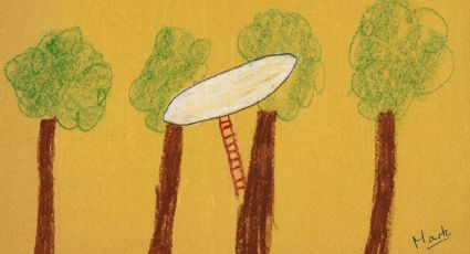 Revelan perturbador dibujo hecho por niños en 1977 sobre un avistamiento OVNI