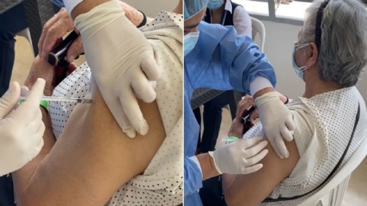 Simulan vacunación: Joven graba cuando inyectan a su abuelita con una jeringa vacía