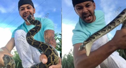 FUERTES IMÁGENES: Youtuber es atacado en la cara por una serpiente mientras grababa