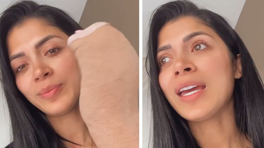 Kimberly Flores, esposa de Edwin Luna, aparece con el brazo enyesado y revela qué le ocurrió