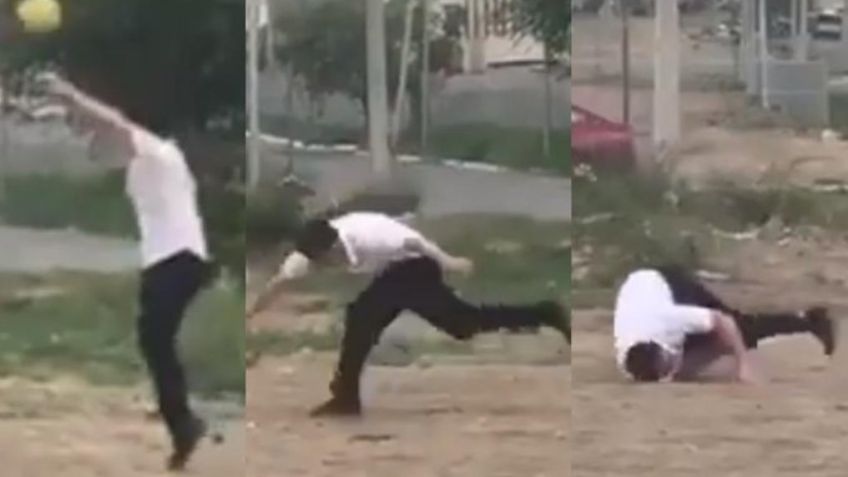 (VIDEO) "No soy un meme": Samuel García se cae durante 'cascarita' y le 'llueven' burlas