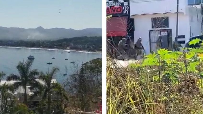 Pánico en Guayabitos: En VIDEOS, así fue el enfrentamiento entre civiles armados y Guardia Nacional