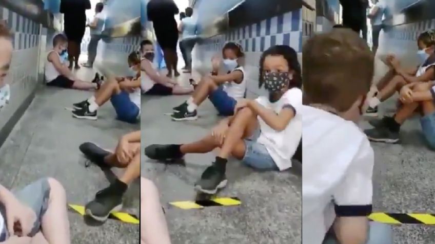 VIDEO: Tiroteo en Brasil obliga a niños a refugiarse; ellos mantienen la sana distancia por coronavirus