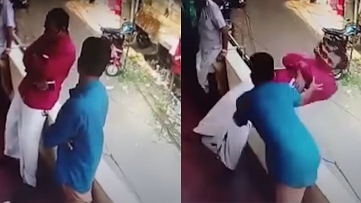 VIDEO: ¡Héroes! Personas trabajan en equipo y evitan que un hombre caiga de un edificio