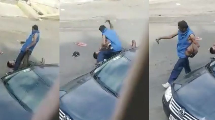 FUERTE VIDEO: Pelea entre adictos termina en muerte; a sangre fría, asesinan a puñaladas a hombre