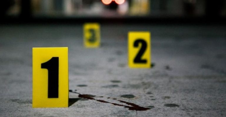 Casquillos percutidos en la zona