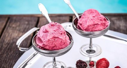 Disfruta del postre más saludable gracias a este rico helado de yogurt con frutos rojos