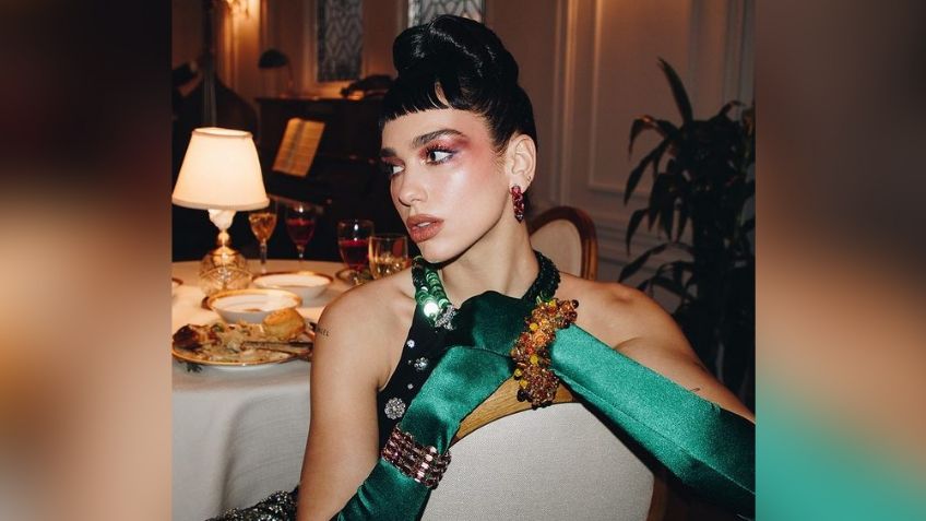 Dua Lipa se roba todas las miradas en Instagram con un divino vestido verde