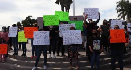 "Que renuncie": Policías de Cajeme se manifiestan contra el alcalde; piden mejor salario