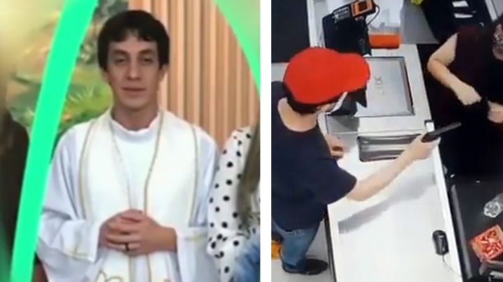 ¡Ver para creer! Sacerdote asalta tres tiendas con arma de juguete y lo captan en VIDEO