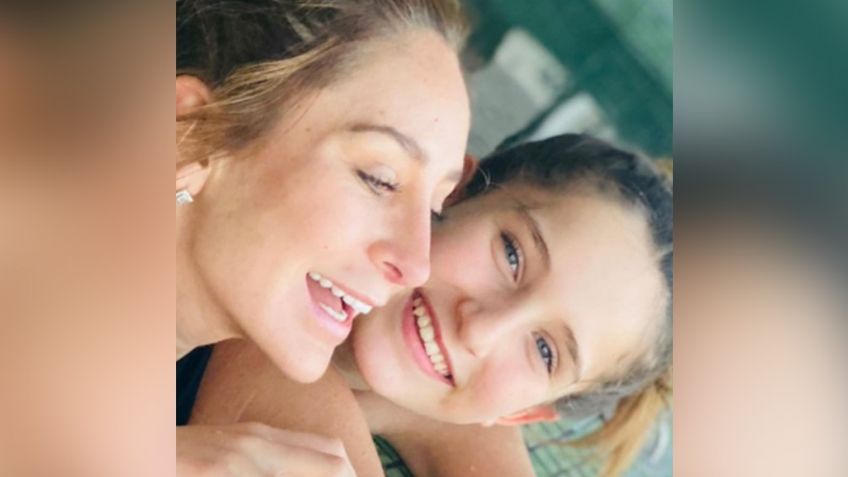 ¡Supermamá! Sin Gabriel Soto, Geraldine Bazán acompaña a su hija a grabaciones de Televisa