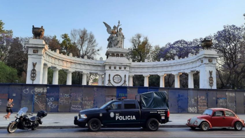 Protegen varios monumentos de la CDMX por el 8 de marzo, Día Internacional de la Mujer