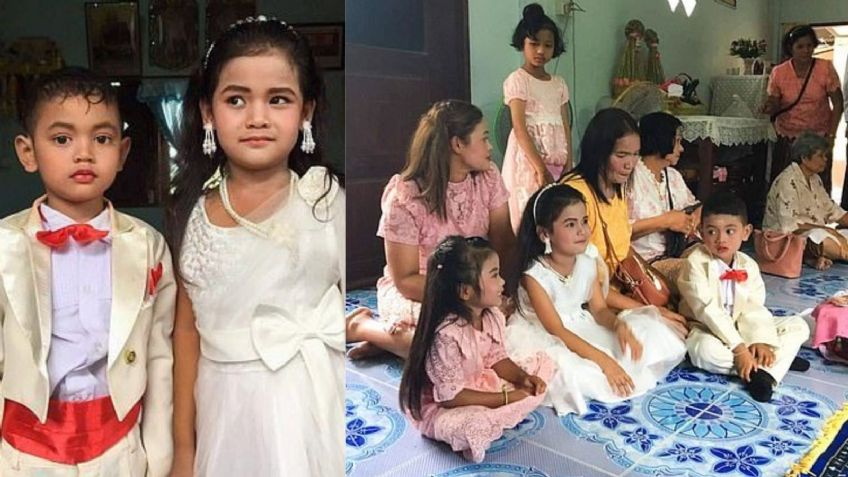 Casan a mellizos de 5 años; según sus padres, eran amantes en una vida pasada