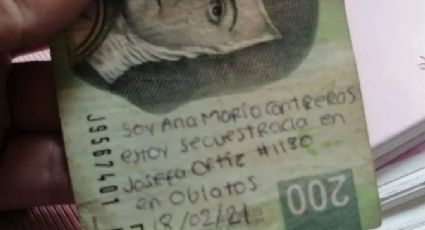 ¡Piden ayuda! Reportan en redes sociales billetes con mensajes de secuestro en Guadalajara