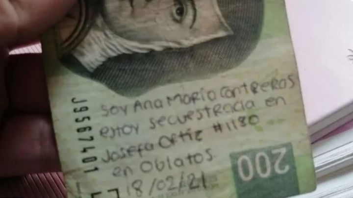 ¡Piden ayuda! Reportan en redes sociales billetes con mensajes de secuestro en Guadalajara