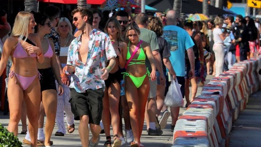 Playas de Florida se llenan de 'spring breakers' sin importar pandemia por coronavirus