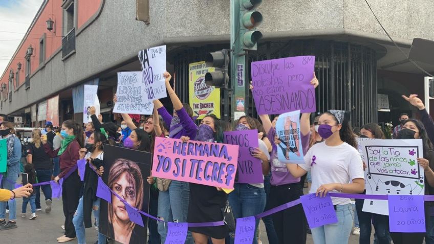 VIDEOS Y FOTOS: "Aquí sí pasa": Así se vivió la marcha del 8 de marzo en Ciudad Obregón