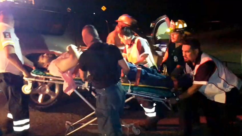 Fuerte accidente en carretera Guaymas-Hermosillo deja siete personas prensadas y lesionadas