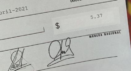 "Es una burla": Médico del Issste recibe cheque de 5.37 pesos; no es la primera vez