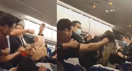 FOTOS: Agresivo pasajero le jala el cabello y da un puñetazo a mujer en pleno vuelo