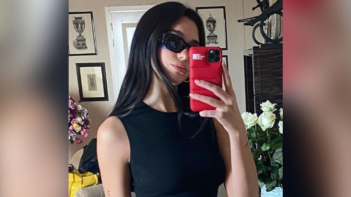 Dua Lipa enmora todo Instagram Instagram en divino 'outfit' negro
