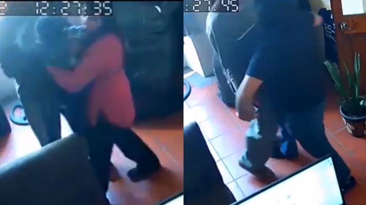 FUERTE VIDEO: Regidor de Hidalgo golpea a su esposa; peleaban por la custodia de su hijo