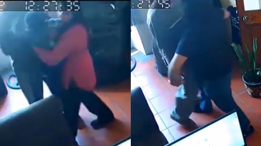 FUERTE VIDEO: Regidor de Hidalgo golpea a su esposa; peleaban por la custodia de su hijo