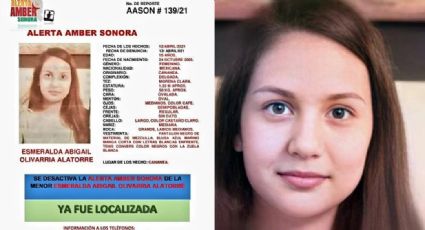 Fiscalía desactiva Alerta Amber por desaparición de Esmeralda Abigail en Sonora; la hallaron viva