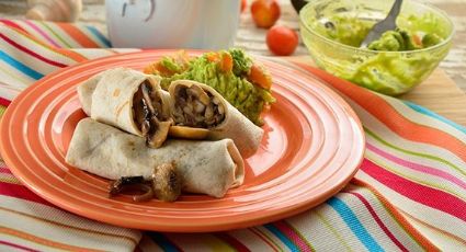 ¡Exquisito! Aprende a preparar un rico y saludable burrito de champiñón con queso