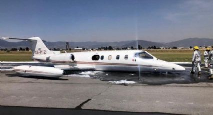 VIDEO: Por aterrizaje de emergencia, cierran pista de Aeropuerto de Toluca