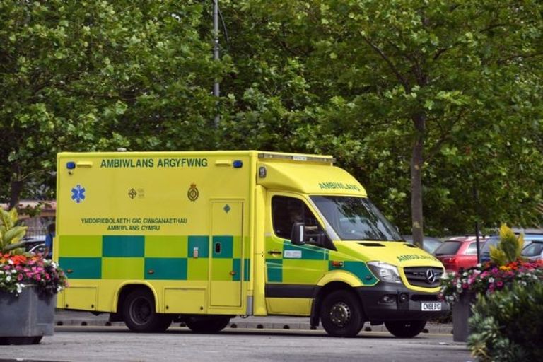 Elizabeth Mahoney fue llevada por una ambulancia a otra casa