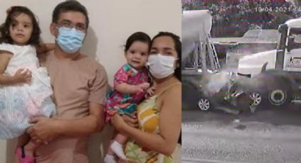 FUERTE VIDEO: ¡Tragedia! Familia entera muere aplastada tras brutal accidente; iban dos bebés