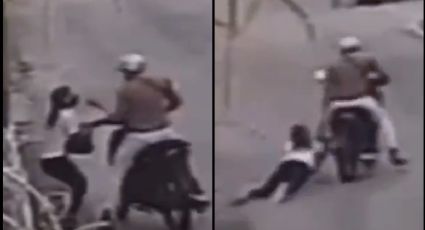 VIDEO: Mujer es arrastrada por una moto en medio de un asalto en Campeche