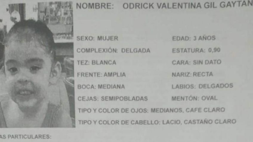 Pánico en México: Desaparece Valentina de 3 años; filtran FOTO de la mujer que la habría raptado