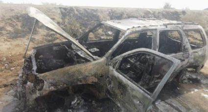 Encuentran camioneta calcinada en carretera de Hermosillo; la usaron en el asesinato de un comandante