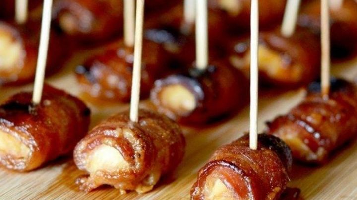 Disfruta de una tarde descanso con esta botana de piña con tocino