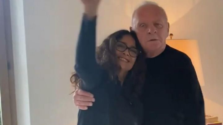 ¡Qué afortunada! Salma Hayek y Anthony Hopkins aparecen 'muy cariñosos' en VIDEO de Instagram